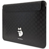 Karl Lagerfeld Saffiano Monogram Choupette case for a 14" laptop - black