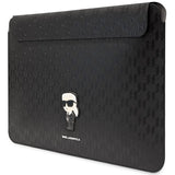 Karl Lagerfeld Saffiano Monogram Ikonik case for a 14" laptop - black