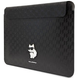 Karl Lagerfeld Saffiano Monogram Choupette case for a 16" laptop - black