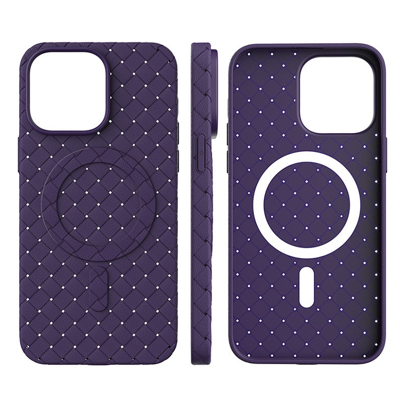 MagSafe Woven Case til iPhone 15 Pro - lilla
