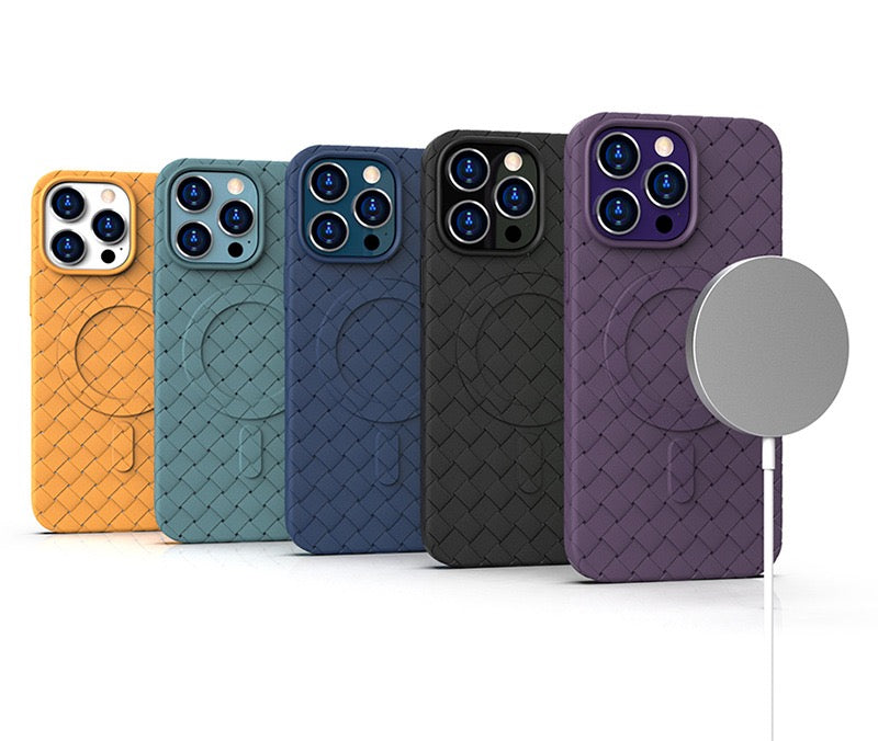 MagSafe Woven Case til iPhone 15 Pro - lilla