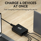 GaN Wozinsky WGCSB 240W USB-A / 3 x USB-C Wall Charger - sort