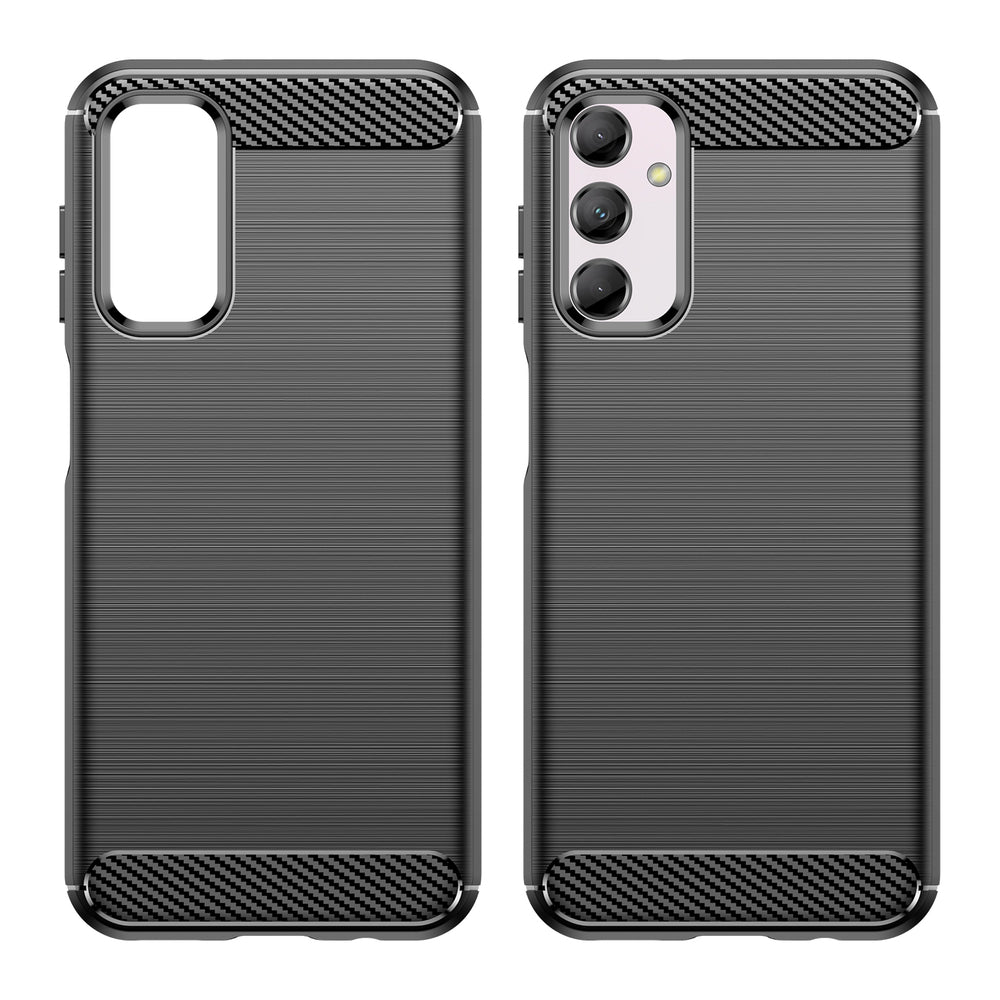 Fleksible carbon mønster tilfælde for Samsung Galaxy M14 Carbon Case - sort