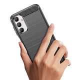 Fleksible carbon mønster tilfælde for Samsung Galaxy M14 Carbon Case - sort