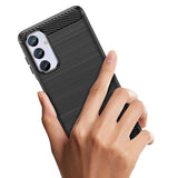 Fleksibelt carbonmønster for Samsung Galaxy M54 Carbon Case - sort