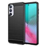 Fleksibelt carbonmønster for Samsung Galaxy M54 Carbon Case - sort