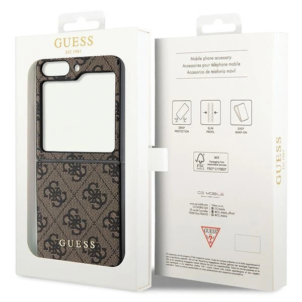 Guess 4G Charms Collection case til Samsung Galaxy Z Flip 5 - brun