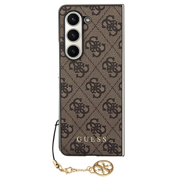 Guess GUHCZFD5GF4GBR F946 Z Fold5 brown/brown hardcase 4G Charms Collection
