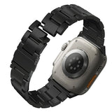 Uniq Osta rustfrit stål rem til Apple Watch 1/2/3/4/5/6/7/8/SE/SE2/Ultra 42/44/45/49 mm - sort