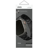 Uniq Osta rustfrit stål rem til Apple Watch 1/2/3/4/5/6/7/8/SE/SE2/Ultra 42/44/45/49 mm - sort