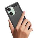 Carbon Case silikonhylster til OnePlus Ace 2V/OnePlus Nord 3 - sort