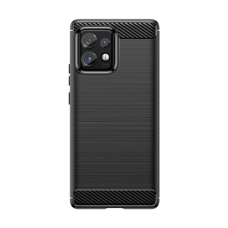 Carbon Case silikonhylster til Motorola Edge 40 Pro - sort