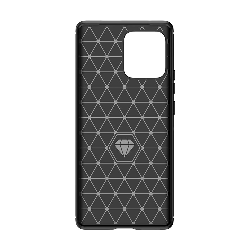 Carbon Case silikonhylster til Motorola Edge 40 Pro - sort