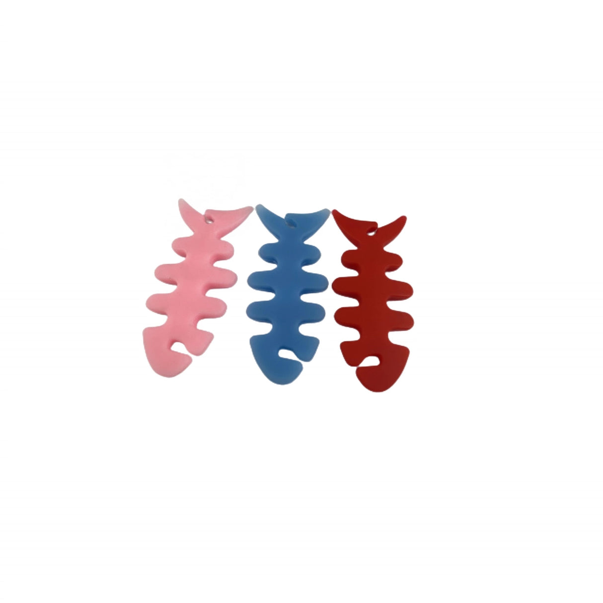 Fiskformet indpakning af hovedtelefonkabel - blå