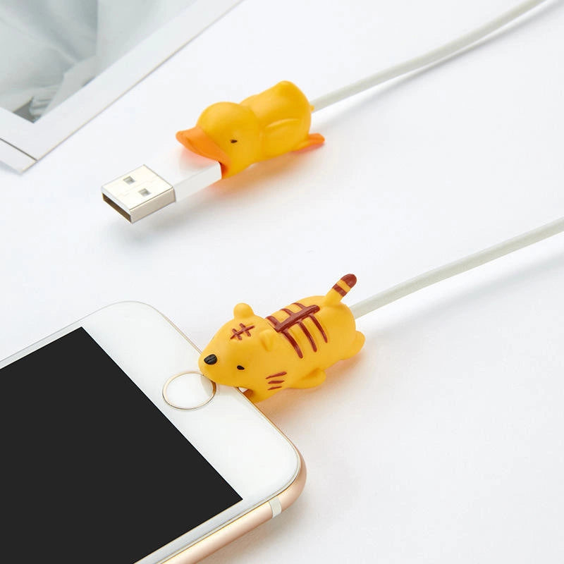 Duck-shaped phone cable cover