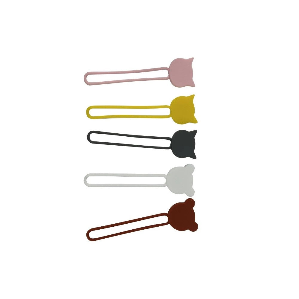 Silicone cable reel - brown
