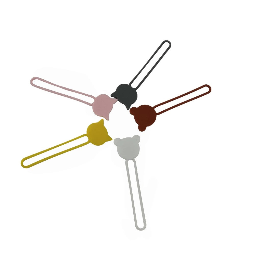 Silicone cable reel - brown
