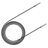 Base Yusiven Audio Cable mini jack 3,5 mm AUX, 1m (Sort+Sølv)