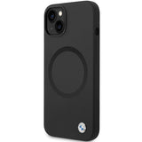 BMW BMHMP14SSILBK2 case for iPhone 14 - black Signature Liquid Silicone MagSafe