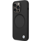 BMW BMHMP14XSILBK2 fodtøj til iPhone 14 Pro Max 6.7" - sort Signature Liquid Silicone MagSafe