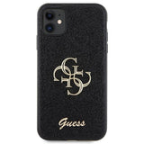 Guess GUHCN61HG4SGK case for iPhone 11 / Xr - black Glitter Script Big 4G