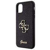 Guess GUHCN61HG4SGK case for iPhone 11 / Xr - black Glitter Script Big 4G