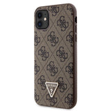 Guess GUHCN61P4TDSCPW Case for iPhone 11 / Xr - Brown Crossbody 4G Metal Logo
