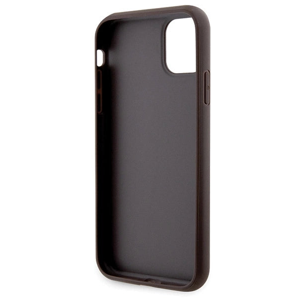 Guess GUHCN61P4TDSCPW Case for iPhone 11 / Xr - Brown Crossbody 4G Metal Logo