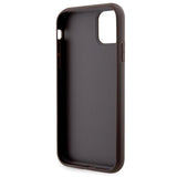 Guess GUHCN61P4TDSCPW Case for iPhone 11 / Xr - Brown Crossbody 4G Metal Logo