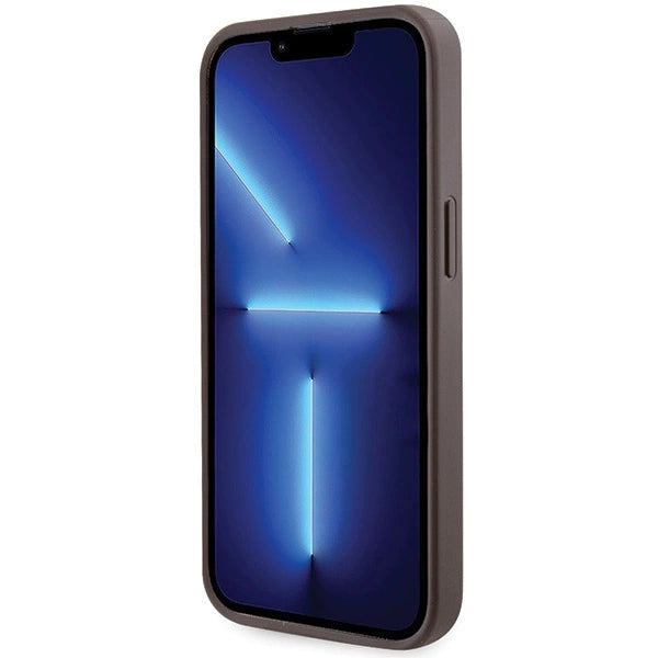 Guess GUHCP13LP4TDSCPW Case for iPhone 13 Pro / 13 - Brown Crossbody 4G Metal Logo