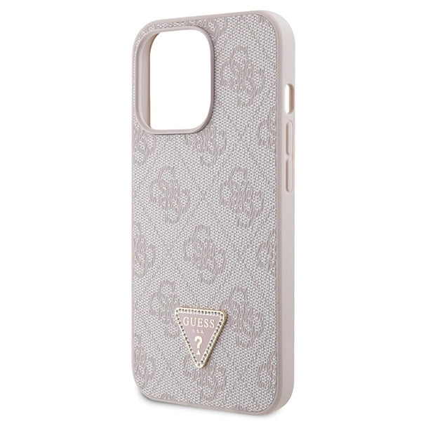 Guess GUHCP13XP4TDSCPP case for iPhone 13 Pro Max 6.7" - pink Crossbody 4G Metal Logo