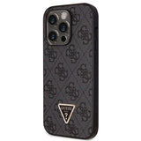 Guess GUHCP14LP4TDSCPK case for iPhone 14 Pro - black Crossbody 4G Metal Logo