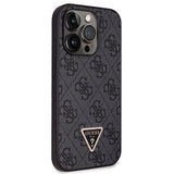 Guess GUHCP14LP4TDSCPK case for iPhone 14 Pro - black Crossbody 4G Metal Logo