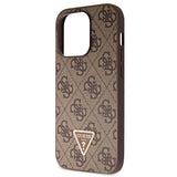 Guess GUHCP14LP4TDSCPW case for iPhone 14 Pro - brown Crossbody 4G Metal Logo