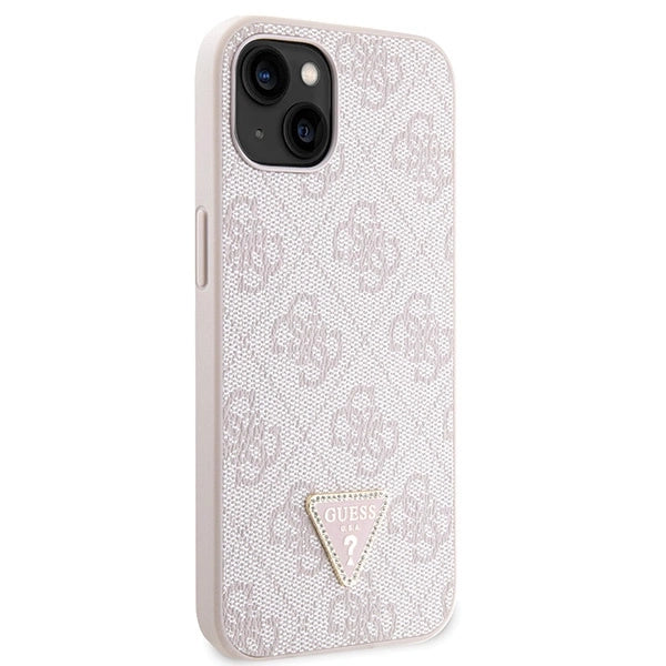 Guess GUHCP14XP4TDSCPP case for iPhone 14 Pro Max 6.7" - pink Crossbody 4G Metal Logo