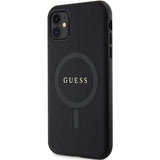 Guess GUHMN61PSAHMCK case for iPhone 11 / Xr - black Saffiano MagSafe