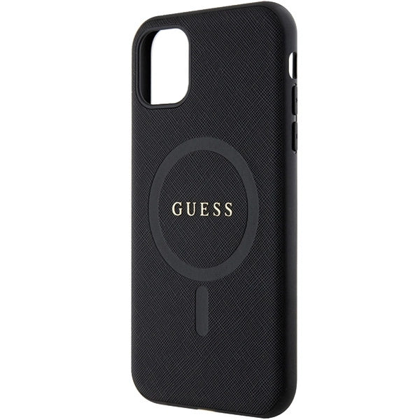 Guess GUHMN61PSAHMCK case for iPhone 11 / Xr - black Saffiano MagSafe