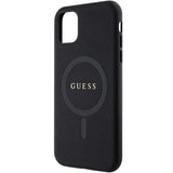 Guess GUHMN61PSAHMCK case for iPhone 11 / Xr - black Saffiano MagSafe