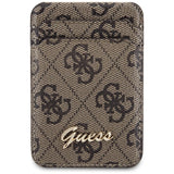 Guess Wallet Card Slot Stand GUWMSHG4SHW case - brown MagSafe 4G Classic Logo