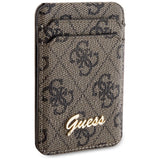Guess Wallet Card Slot Stand GUWMSHG4SHW case - brown MagSafe 4G Classic Logo