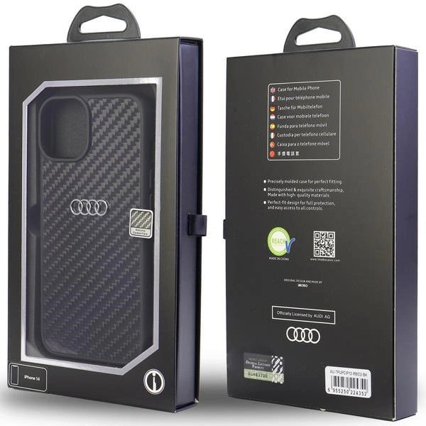 Audi Carbon Fiber iPhone 12/12 Pro 6.1" black/black hardcase AU-TPUPCIP12P-R8/D2-BK