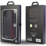 Audi Carbon Fiber Stripe iPhone 11 / Xr 6.1" black/black hardcase AUS-TPUPCIP11-R8/D1-BK