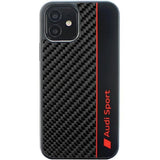 Audi Carbon Fiber Stripe iPhone 12/12 Pro 6.1" black/black hardcase AUS-TPUPCIP12P-R8/D1-BK
