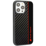Audi Carbon Fiber Stripe iPhone 14 Pro 6.1" black/black hardcase AUS-TPUPCIP14P-R8/D1-BK