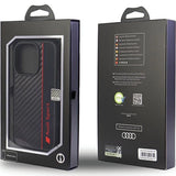 Audi Carbon Fiber Stripe iPhone 14 Pro 6.1" black/black hardcase AUS-TPUPCIP14P-R8/D1-BK