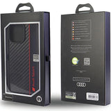 Audi Carbon Fiber Stripe iPhone 14 Pro Max 6.7" black/black hardcase AUS-TPUPCIP14PM-R8/D1-BK