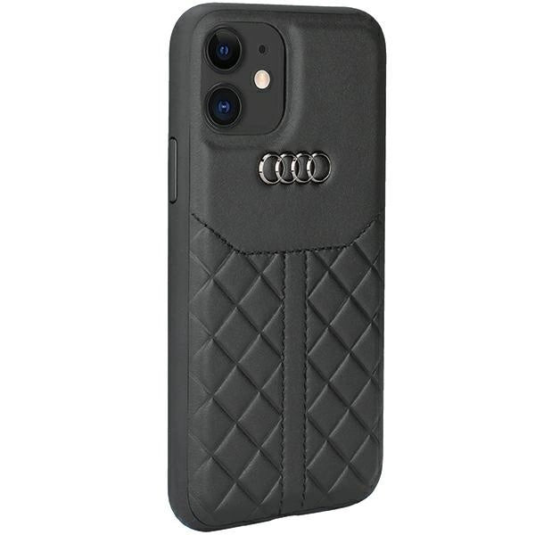 Audi Genuine Leather iPhone 12/12 Pro 6.1" black/black hardcase AU-TPUPCIP12P-Q8/D1-BK