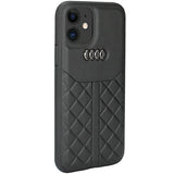 Audi Genuine Leather iPhone 12/12 Pro 6.1" black/black hardcase AU-TPUPCIP12P-Q8/D1-BK