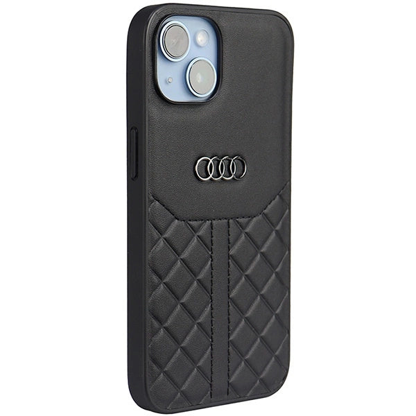 Audi Genuine Leather iPhone 14 6.1" black/black hardcase AU-TPUPPCIP14-Q8/D1-BK