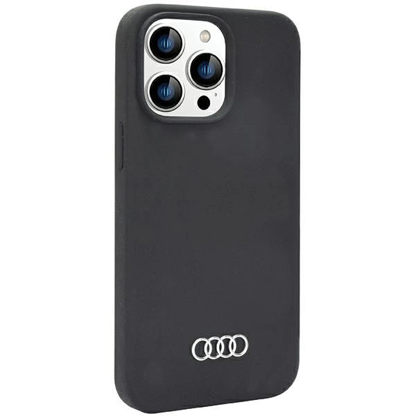 Audi Silicone Case iPhone 14 Pro 6.1" black/black hardcase AU-LSRIP14P-Q3/D1-BK